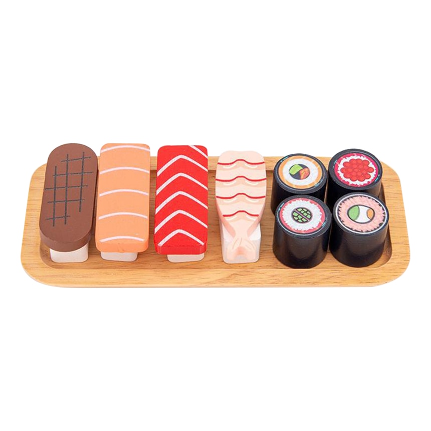 Sushi Toys Wooden Food Set Pretend Role Play Food Set Kitchen Accessories