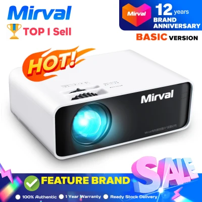 Mirval K8 LED Mini 1080P Projector WiFi Wireless Mirroring for Phone Android Smart LCD 2800 Lumens Home Theater Projectors