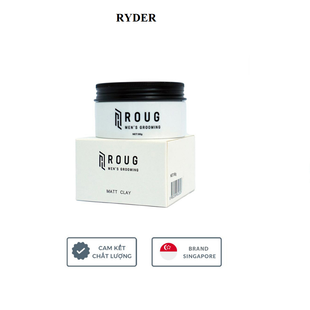  Sáp vuốt tóc Roug Matt Clay 90gr màu trắng chính hãng cao cấp Singapore giúp tạo kiểu 