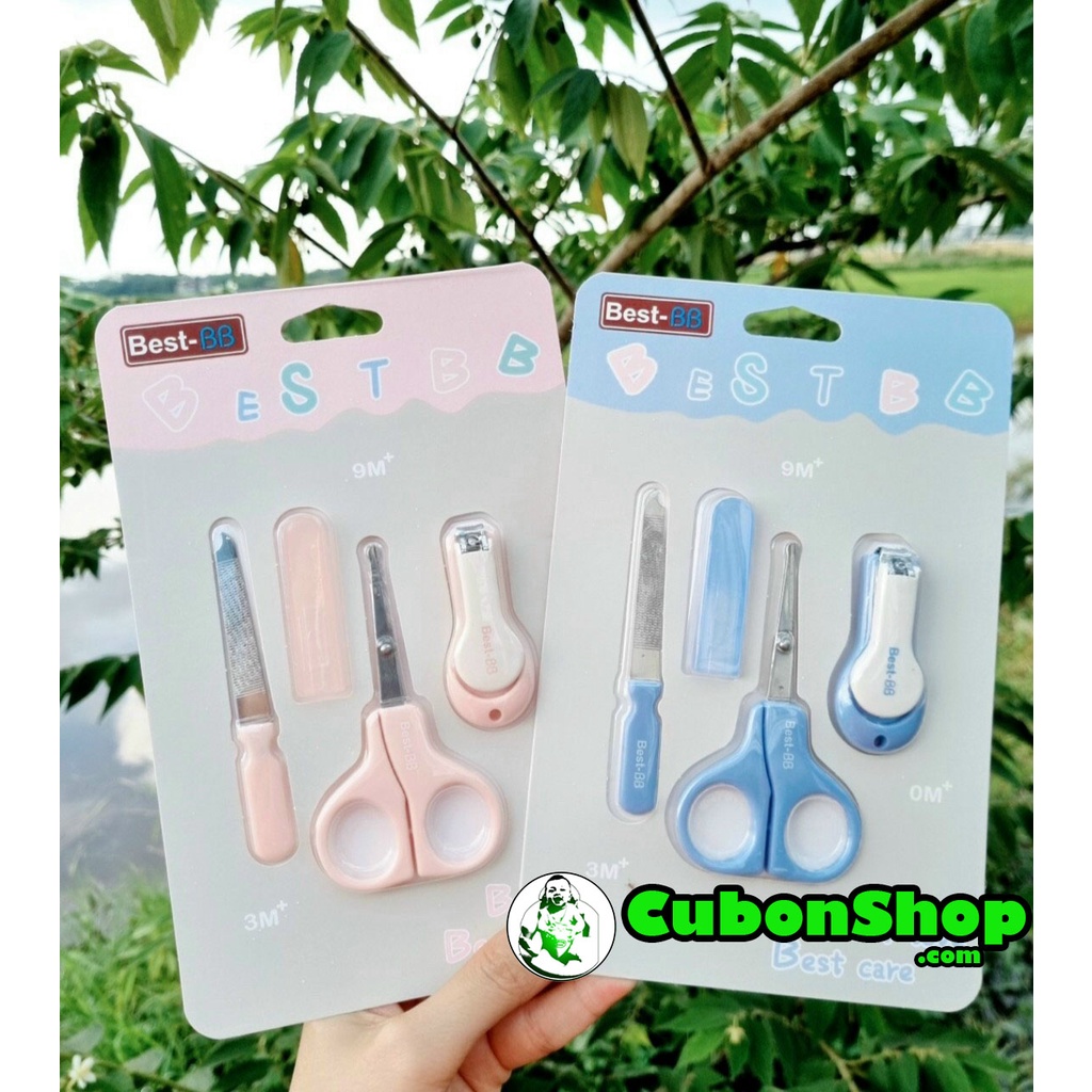 Bấm móng tay cho bé chống chảy máu nhẹ nhàng an toàn không gỉ Best BB bộ 4 món