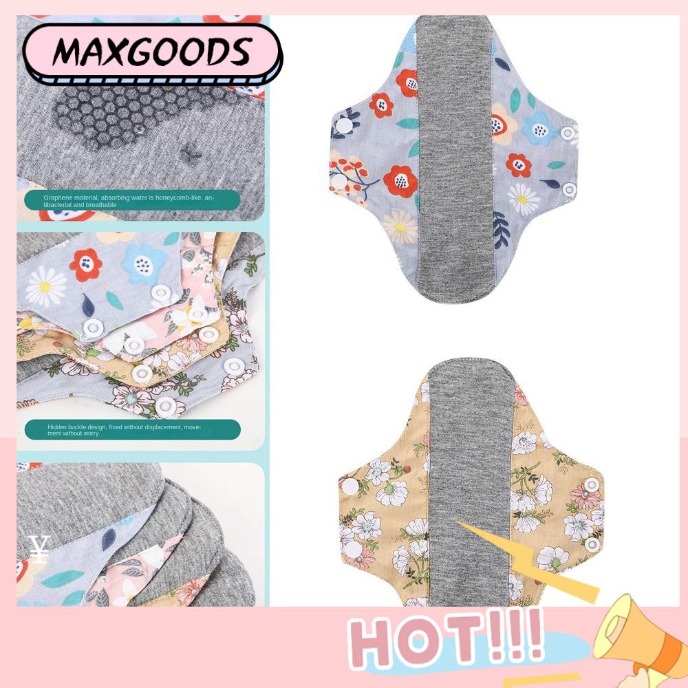 MAXG Vệ sinh nữ Kinh nguyệt thấm hút hàng tháng Miếng vải sinh thái Tái sử dụng Băng vệ sinh Hữu ích Người già ngăn ngừa rò rỉ nước tiểu Quần lót giặt được