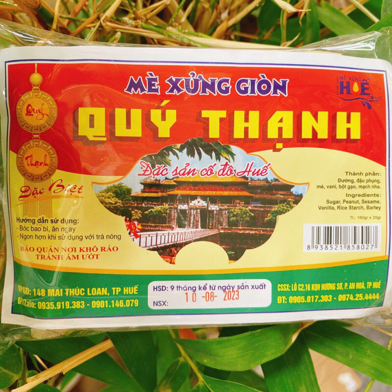 Mè xửng giòn quý thạnh 160g - đặc sản huế