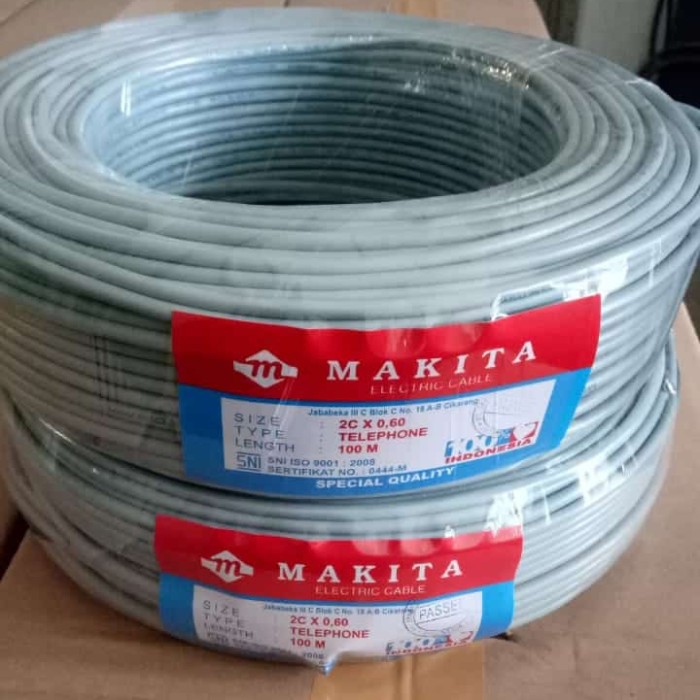 KABEL TELEPON ISI 2 MAKITA 100M MAKITA ISI 2C KABEL ISI 2 100M-Shelishop13 Harga  279,000 Ringgit*Penghantaran Percuma