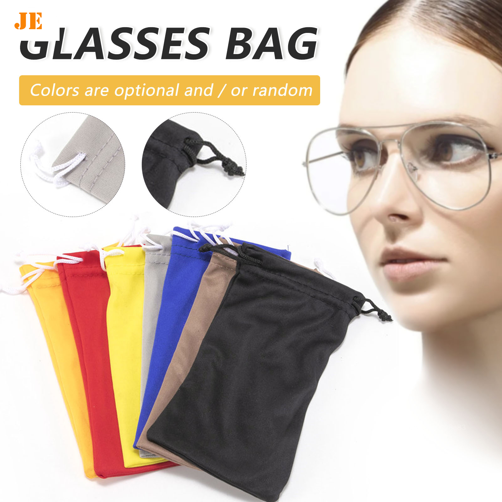 Sợi nhỏ dây rút túi đựng kính mắt bền nhẹ tiện ích Pouch cỡ lớn cho các loại khác nhau của kính JE-MY