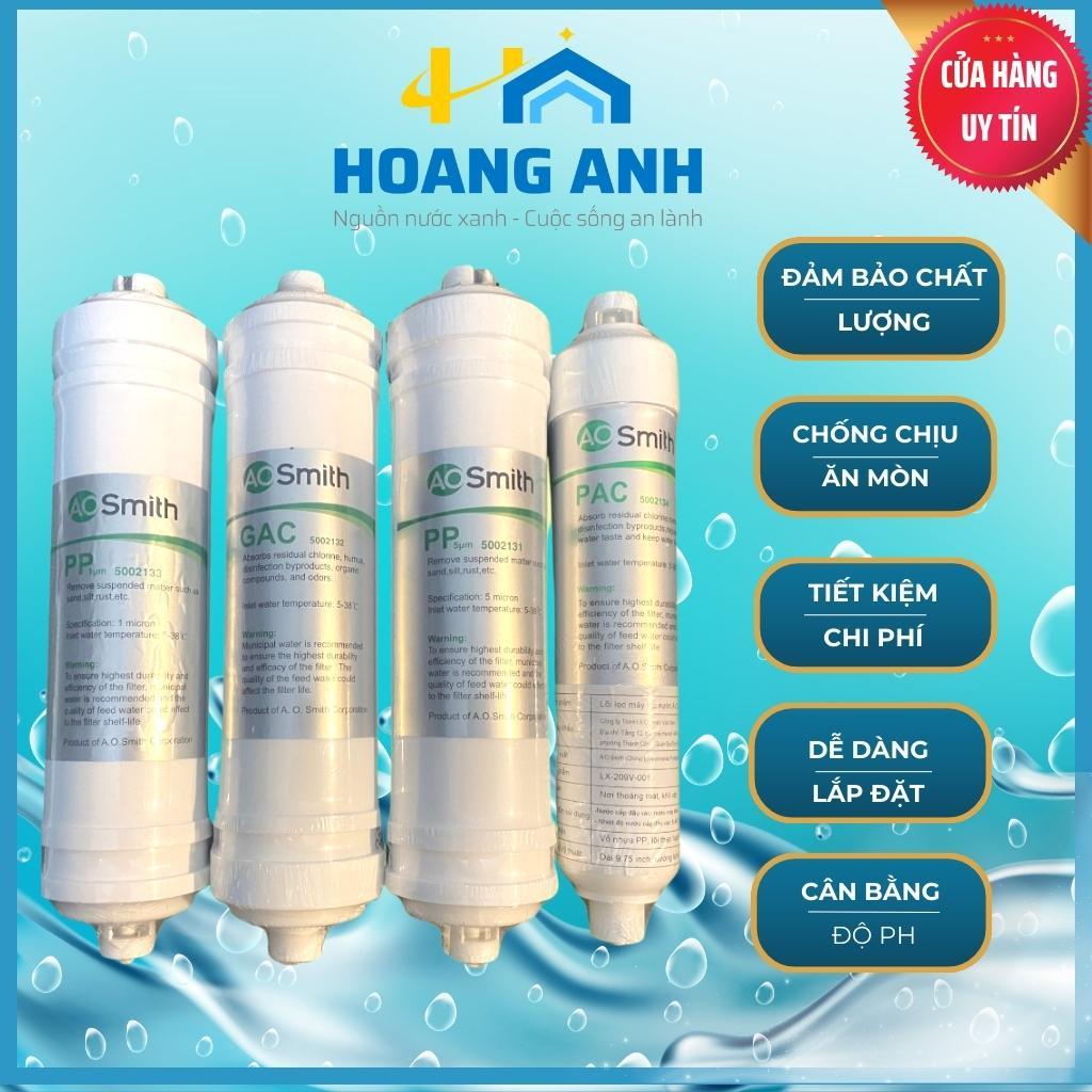 Bộ 4 lõi lọc số 1235 cho máy lọc nước RO A.O.Smith G1 G2 S2 A1 A2 đổi trả theo quy định shoee