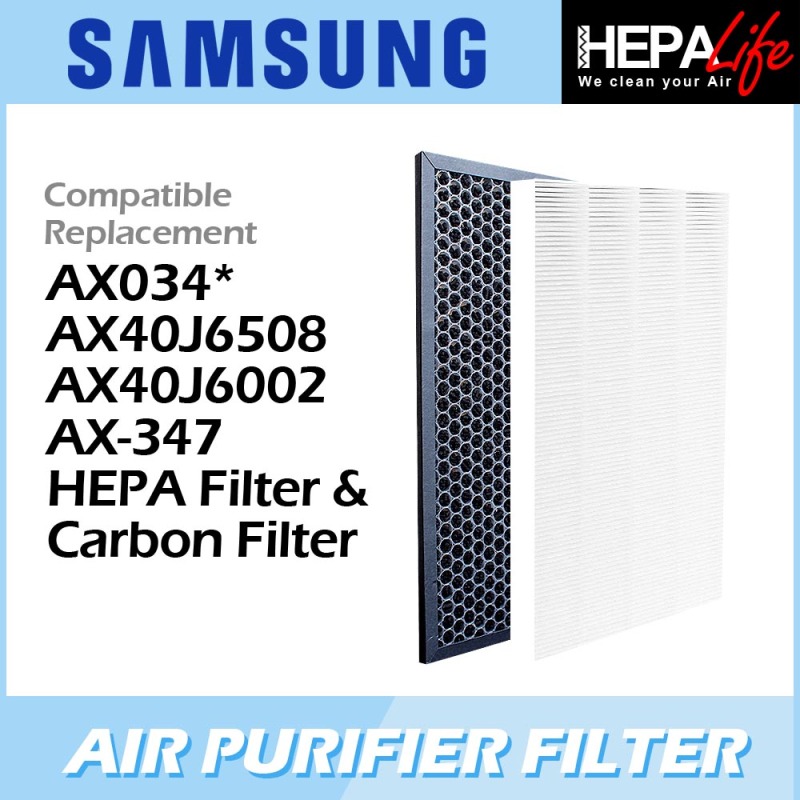 SAMSUNG AX034* AX40J6508 AX40J6002 AX-347 HEPA Filter & Carbon Filter - Hepalife Singapore