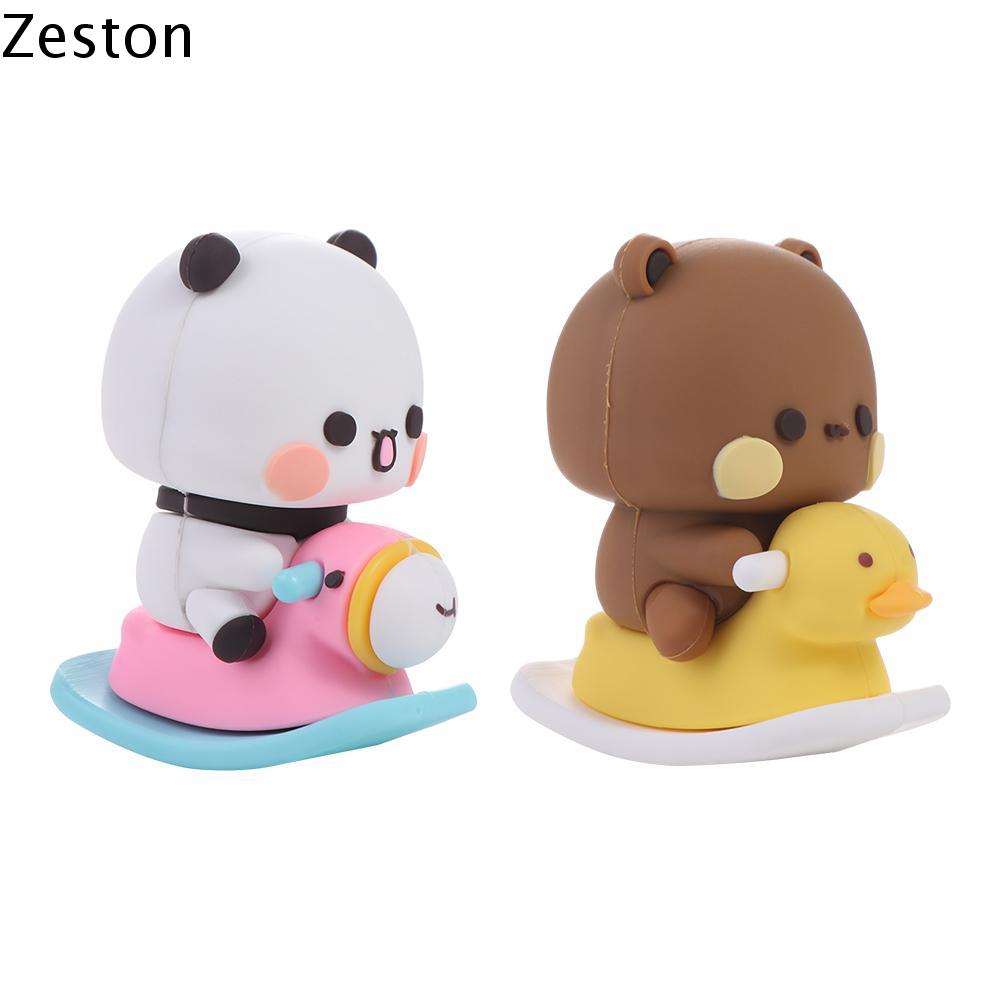 ZESTON Mô hình anime Mô hình gấu trúc Bubu DUDU Gấu Gấu trúc Đồ chơi mô hình gấu trúc Bubu Thú vị Sư