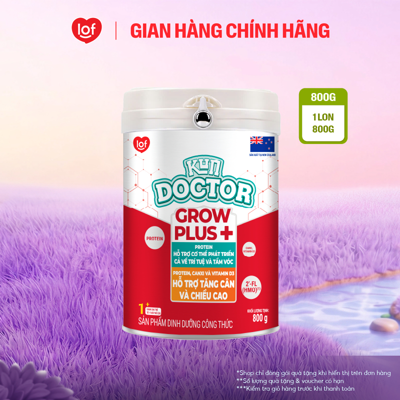Sữa bột dinh dưỡng KUN DOCTOR GROW PLUS+ 1+ lon 800gr