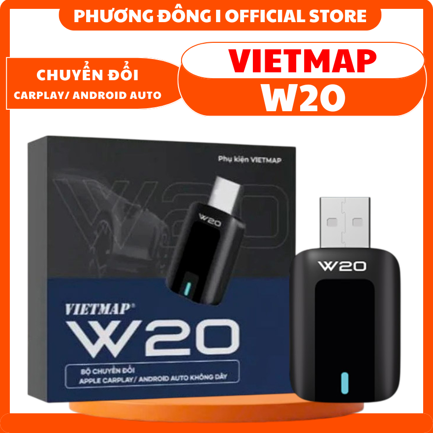 THIẾT BỊ CHUYỂN ĐỔI CARPLAY/ ANDROID AUTO KHÔNG DÂY VIETMAP W20