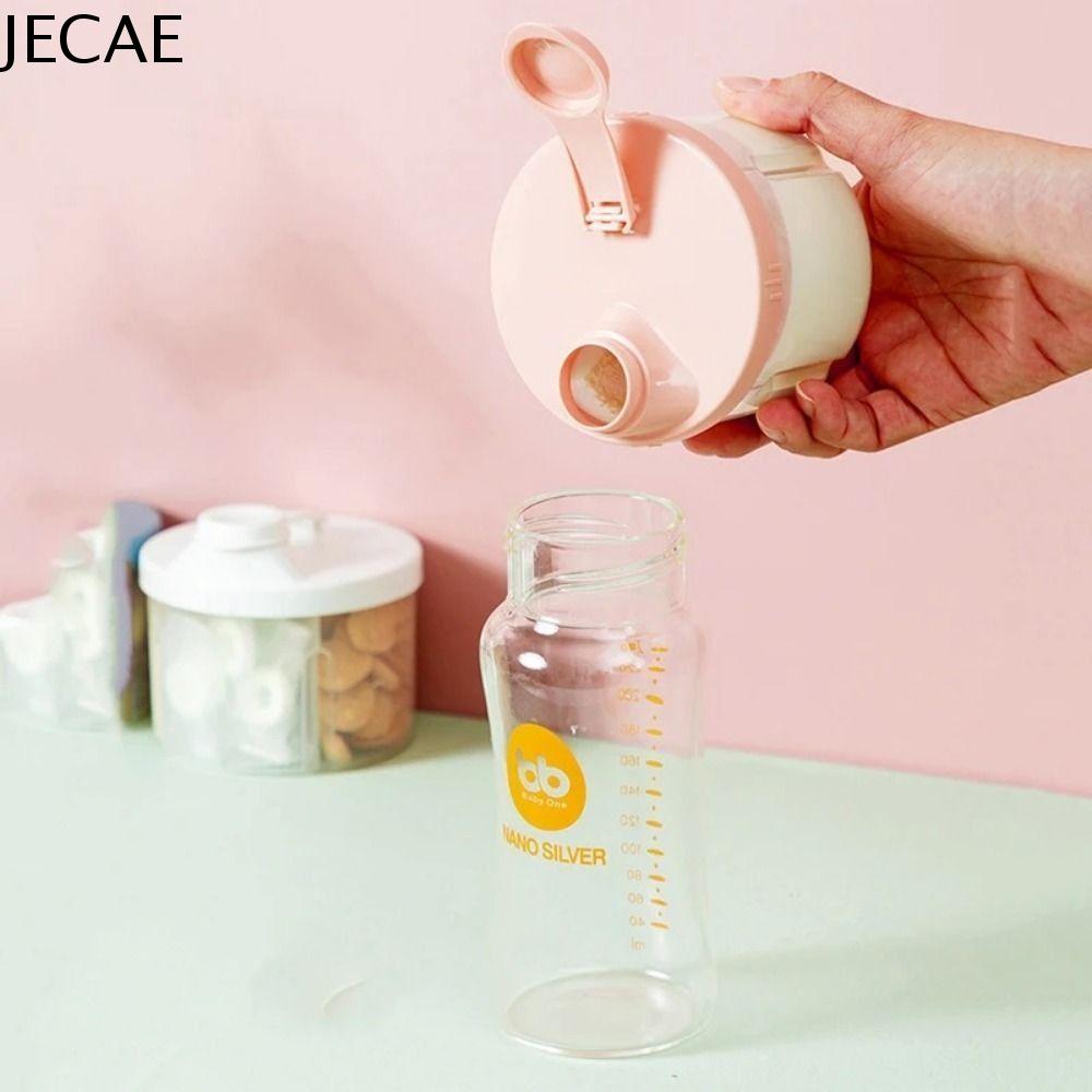 JECAE 4 ô Hộp sữa bột cho trẻ sơ sinh Sức chứa lớn Di động Bình rót sữa bột cho bé Chất lượng cao Niêm phong chống ẩm Hộp đựng sữa bột cho trẻ sơ sinh Trẻ sơ sinh trẻ mới biết đi