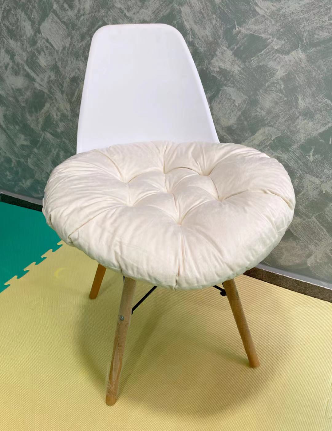 Round 50cm Thick 8cm Outdoor Swing Chair Hammock Seat Cushion Pad Cotton Linen Round Shape Soft Cushion Seat