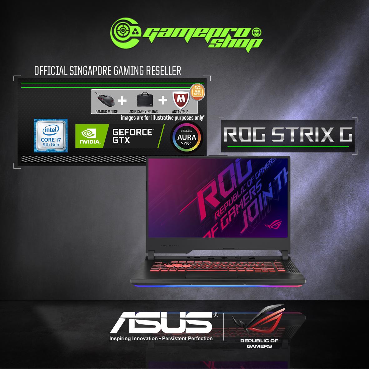 9th Gen ASUS ROG Strix G531GD GTX1050 (I7-9750H / 8GB / 512GB SSD / W10) 15.6 FHD GAMING LAPTOP *NDP PROMO*