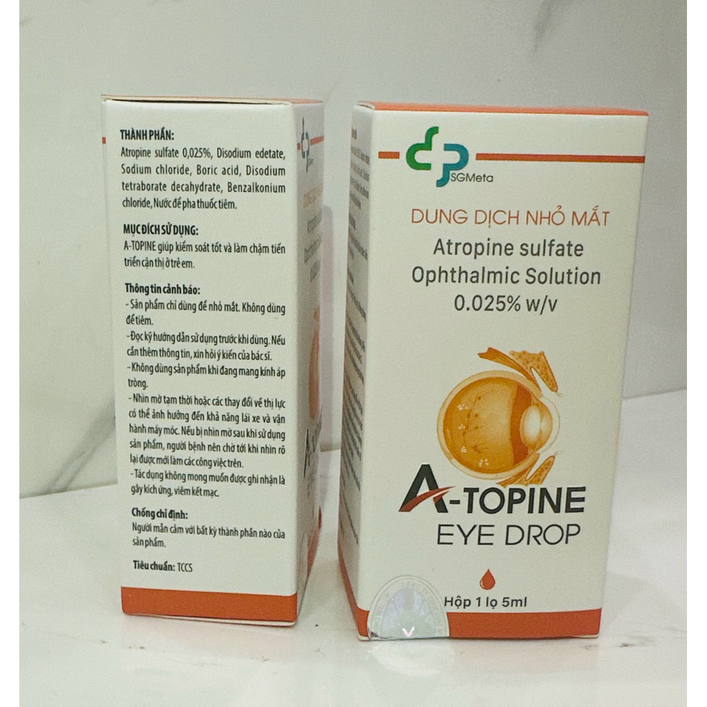 Combo 2 A-topine 0,025% atropine 0,025% lọ 5ml