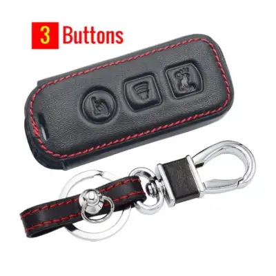 Leather Motorcycle Key Case For Honda Pcx 150 X Adv Sh125 Scoopy Sh300 Remote Fob Cover Car Keychain Accessories
