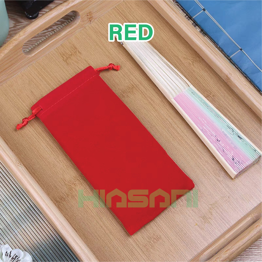 HIASANI Long Velvet Drawstring Bag Doorgift Mini Pouch Bag Jewellery Bag Gift Bag Organza Pouch Uncang Bag Beg Goodies Kahwin 福袋 束口袋