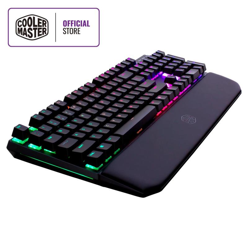 Cooler Master MK750 Mechanical Keyboard, Cherry MX Switches, RGB Illumination & RGB Lightbar, Magnetic Wrist Rest, Floating Keys Design, Brushed Aluminum Design (Full Layout / 108 Keys) Singapore