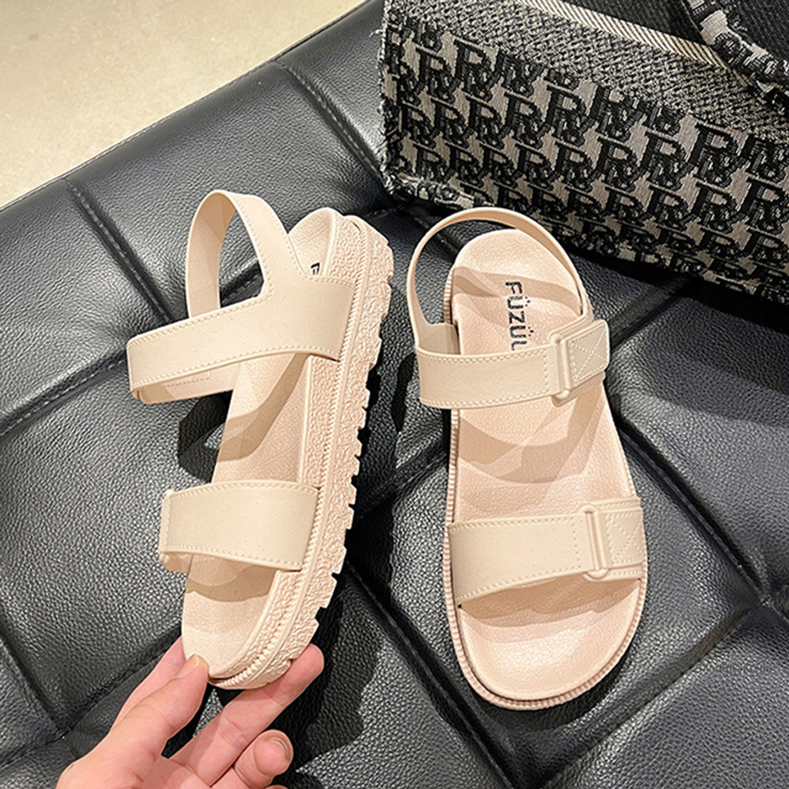 Giày Sandal Nữ Mùa Hè Dây Gai Dầu Đế Dày Dép Thích Hợp Đi Biển Bên Mặc AERH-VN - 4
