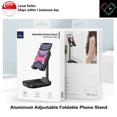 [Local Seller] WiWU ZM-100 Adjustable Foldable Phone and Tablet Aluminium Stand Holder Mobile Desktop Desk Stand