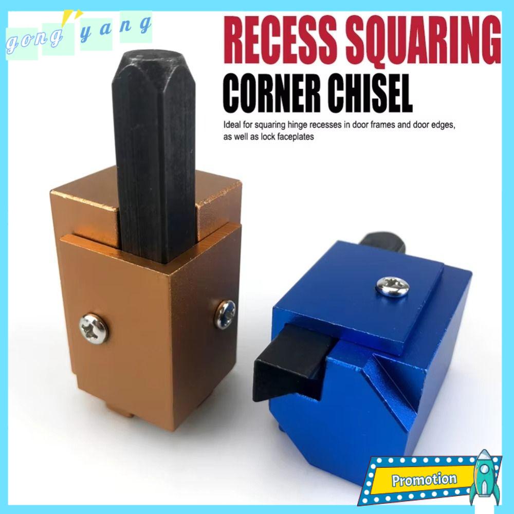 GONGYANG Hợp Đục cắt góc Bộ Mẫu mộng Hốc bản lề vuông Gắn bản lề cửa gỗ Khắc gỗ Đục lỗ góc phải