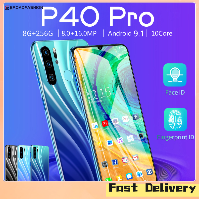 Broadfashion 6.3 inch High-definition Screen P40 PRO Face Recognition Fingerprint 4G Smartphone International Version ราคา 3,076 บาท*ส่งฟรี