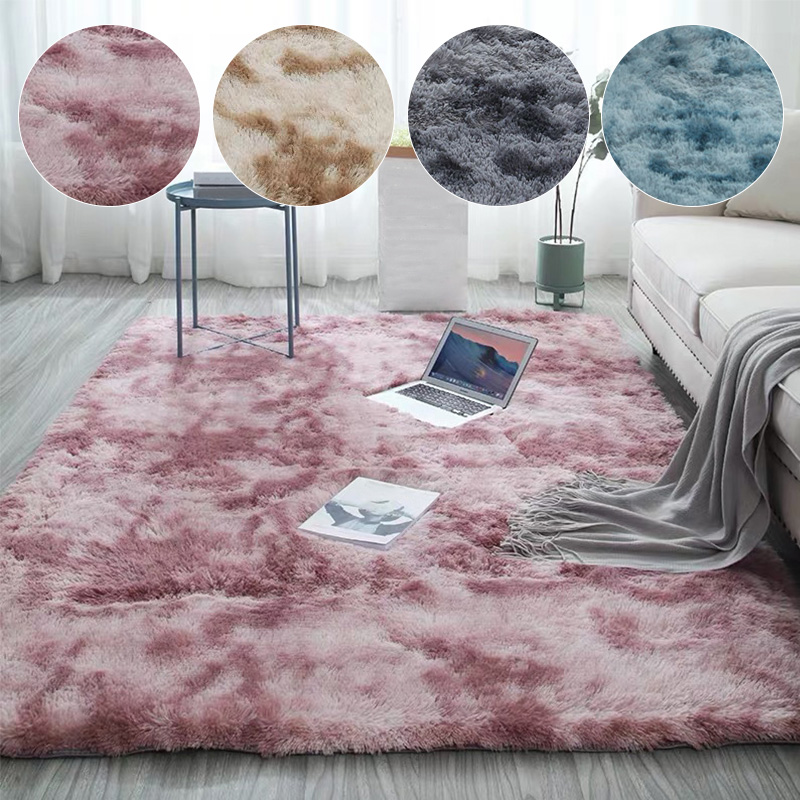 Vui lòng chuyển toàn bộ Fluffy Carpet Plush Rug Soft Decor   Large Size, Washable, Long Plush, Tie Dye Pattern   High Quality, Ideal for Bedroom   Offers Comfort and Style   Suitable for Home Decor sang tiếng Việt.