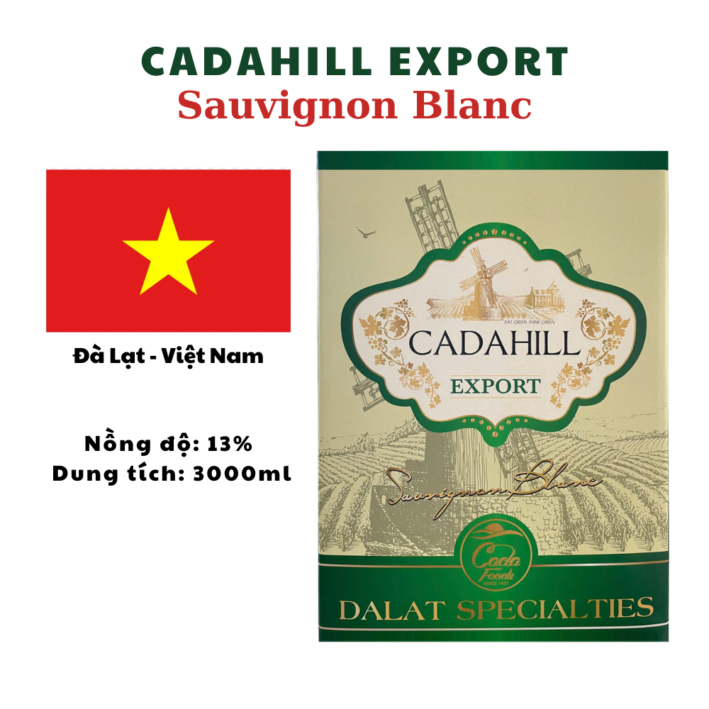 Vang Trắng Cadahill Export Sauvignon Blanc - Vang Đà Lạt - The Best Wine