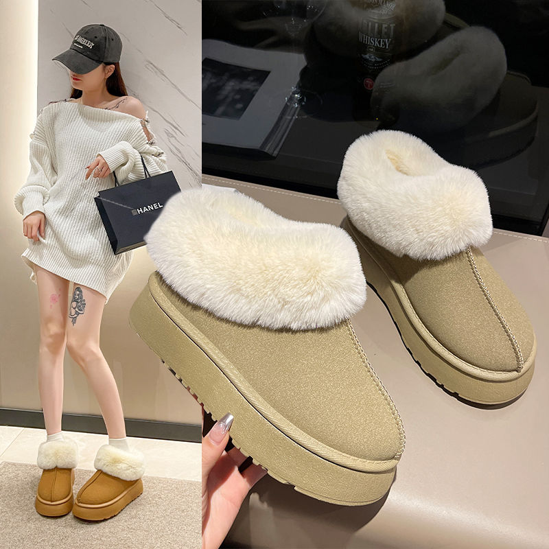 Fashion Snow Boots Women s Thick Sole 2023 Winter New Short Boot Thickened