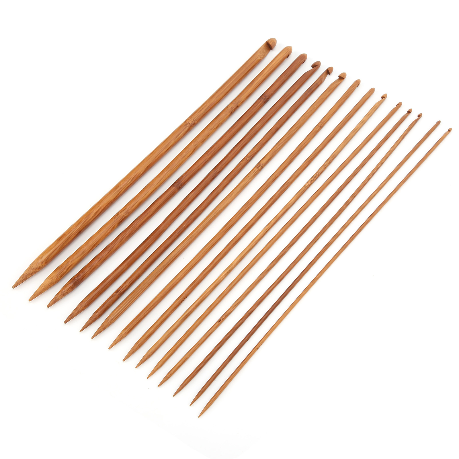 Bộ kim đan tre được cacbon hóa - Lý tưởng cho áo len, tất, găng tay và khăn quàng cổ.