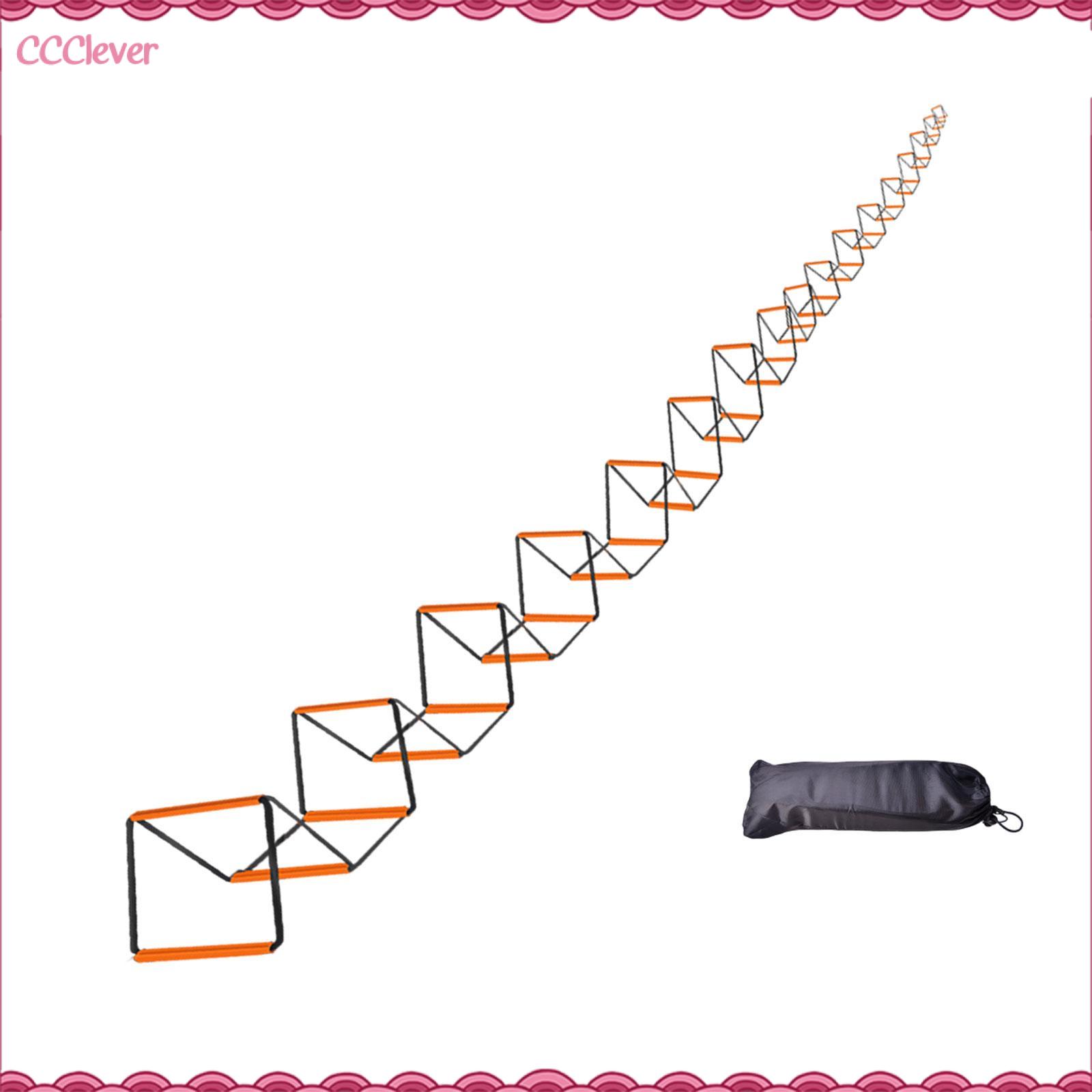 Ccclever Thang tập độ linh hoạt bóng đá footwork thang dễ dàng thiết lập cân bằng thể thao ngoài trời đa chức năng xách tay có thể gập lại thang tốc độ
