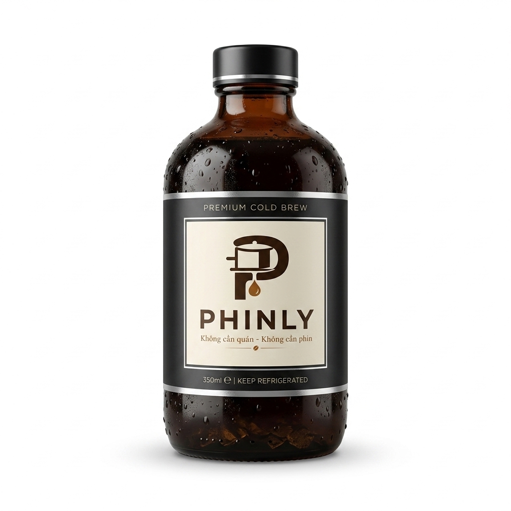 Cà Phê Đen Đá Chai PHINLY