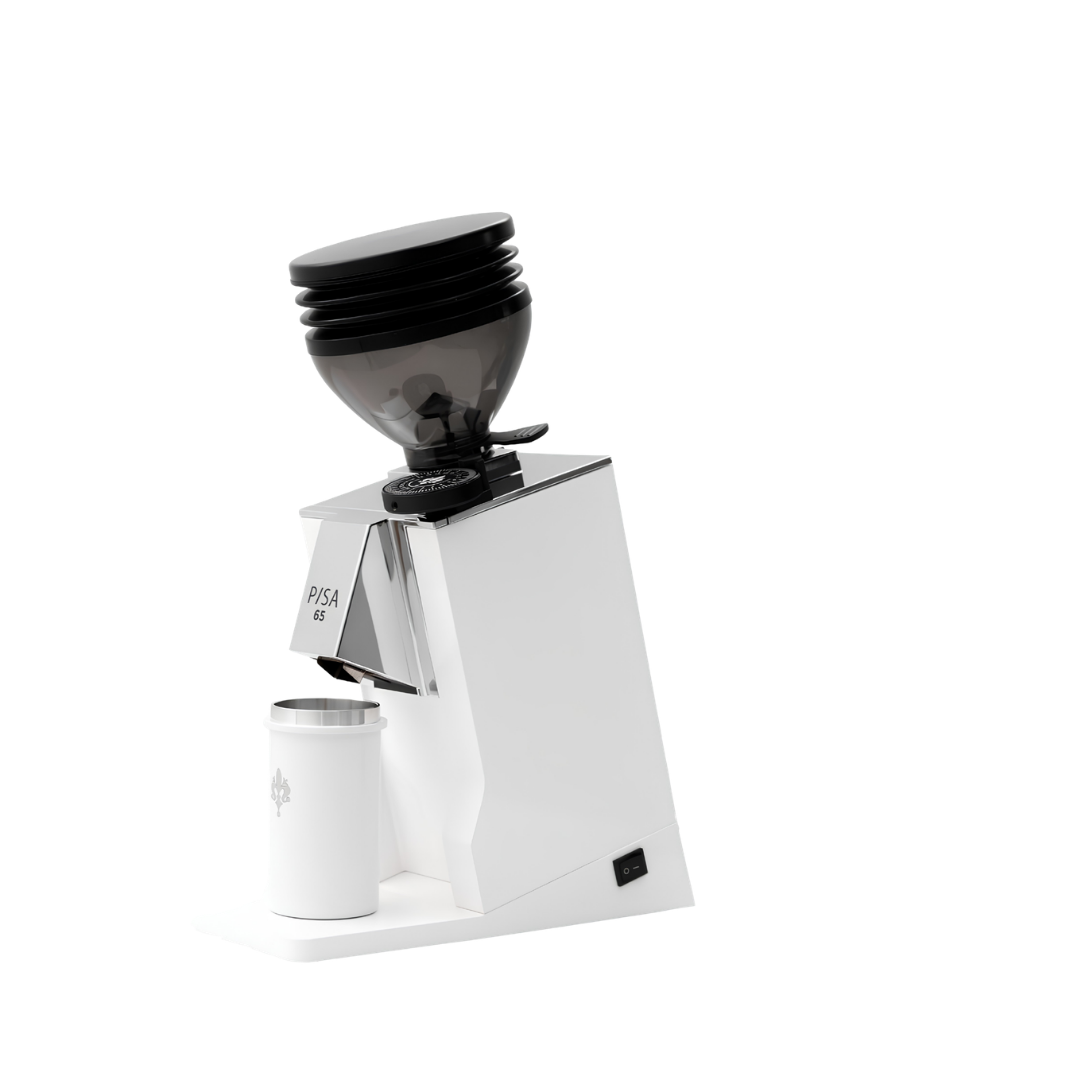 Máy Xay Cà Phê Eureka Mignon Pisa 65 - Lưỡi Phẳng Thép Tôi Cứng 65mm - Màu Trắng