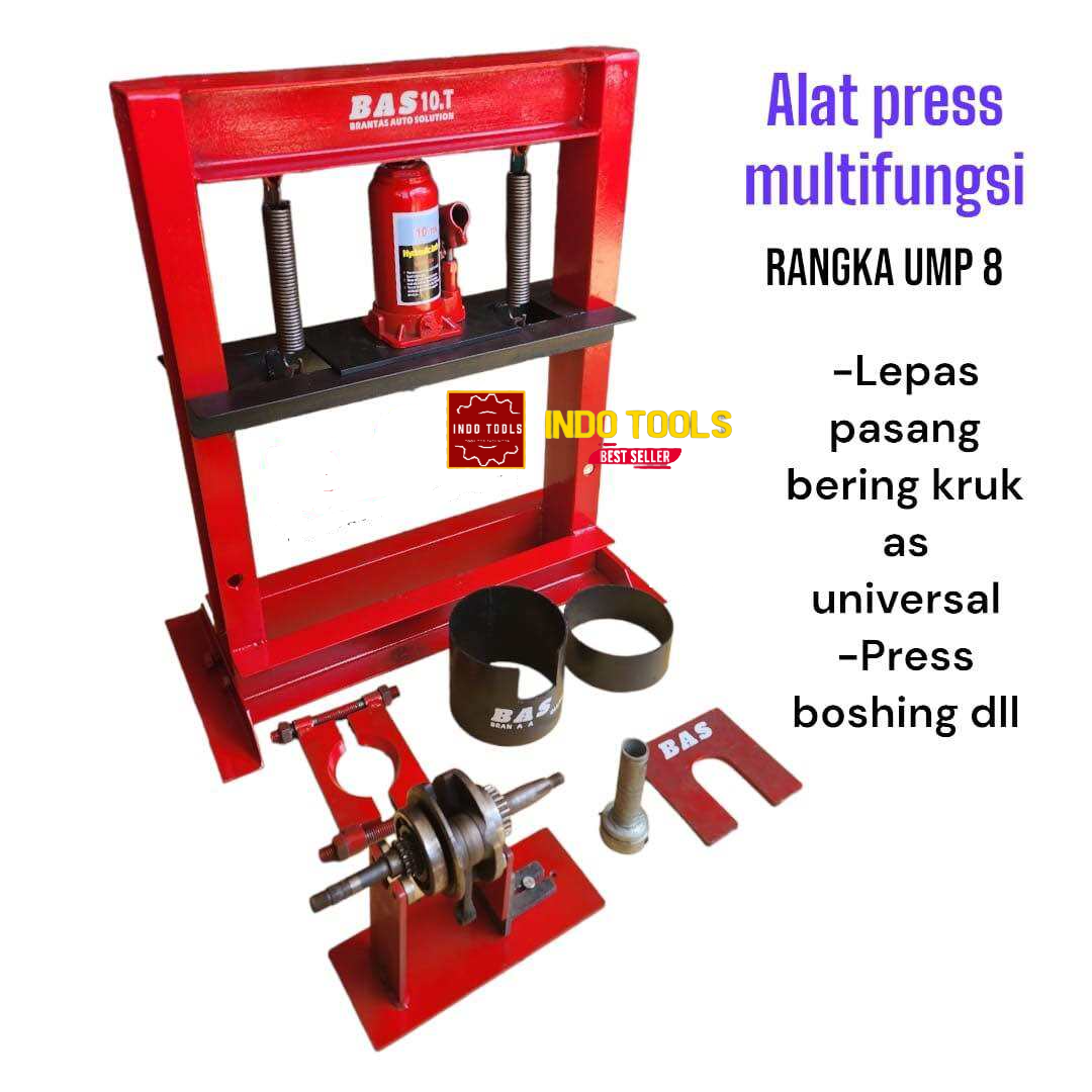 alat PRESS HIDROLIK 10 TON | MESIN PRES BEARING CRANKSHAFT BONGKAR PASANG STANG PISTON Harga 950,000 rupiah*Gratis Ongkir