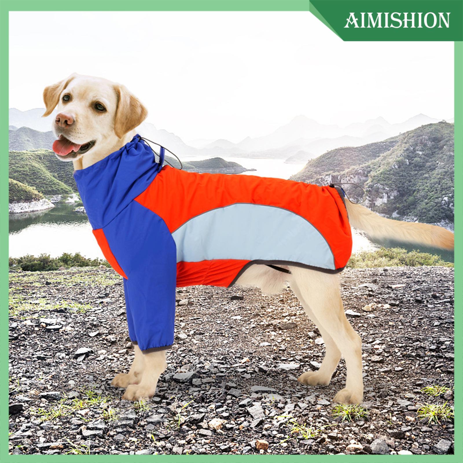 Aimishion Warm Dog Coat with Buckle Outdoor Windproof Apparel for Park