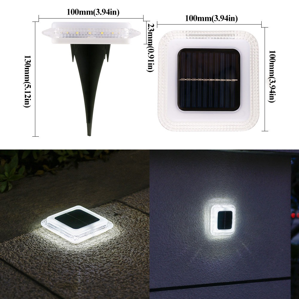 HUYAN Waterproof Solar Ground Lights Sensor 360° LED LED Floor Lights Night Security Plastic Material Solar Outdoor Lights Garden