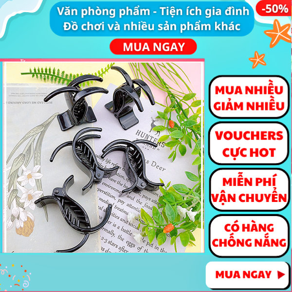 Combo 5 kẹp càng cua 3 răng màu đen giá rẻ cực xinh✔kẹp tóc nữ ✔kẹp tóc hàn quốc ✔kẹp càng cua ✔kẹp tóc nữ hàn quốc ✔Nguyễn Thùy Store