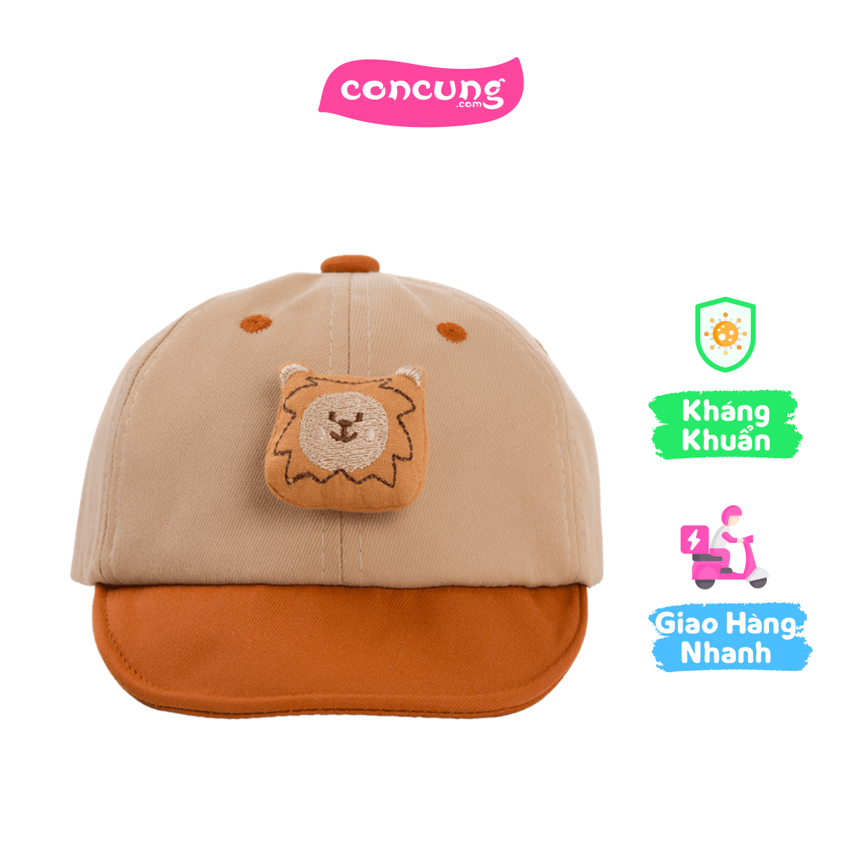 Nón em bé trai 0-12M lưỡi trai Animo  A2503_JK012 (46cm,Nâu)