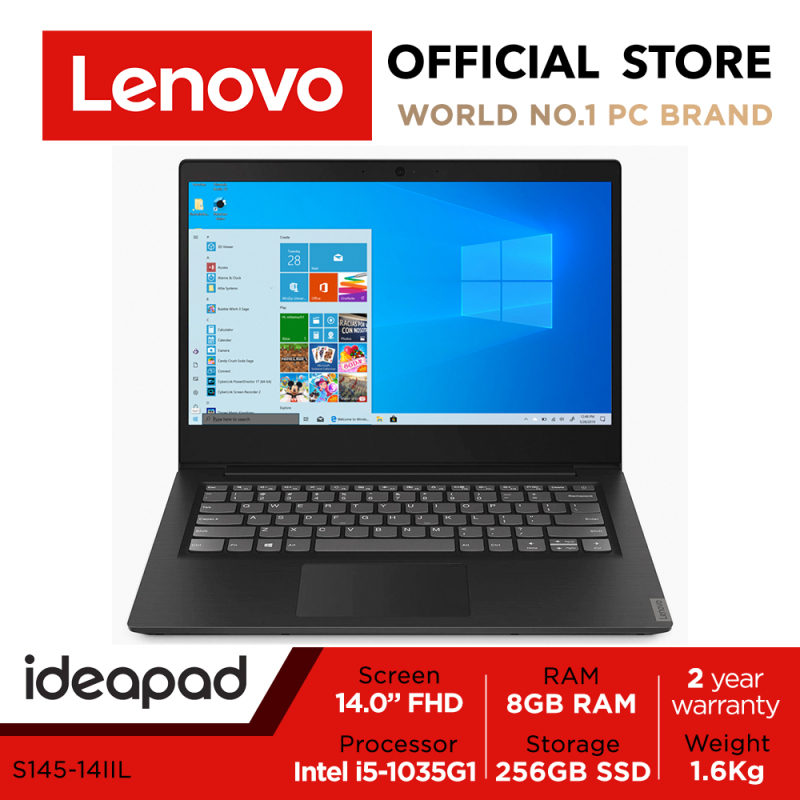 Lenovo ideapad S145-14IIL | 14.0inch FHD | i5-1035G1 | 8GB RAM | 256GB SSD | Win10 Home| 2Y warranty