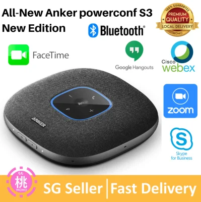 Anker PowerConf New Edition S3 Bluetooth Speakerphone with 6 Mics, Enhanced Voice Pickup, 24H Call Time, App Control, Bluetooth 5, USB C, Conference Speaker Compatible with Leading Platforms, Home Office