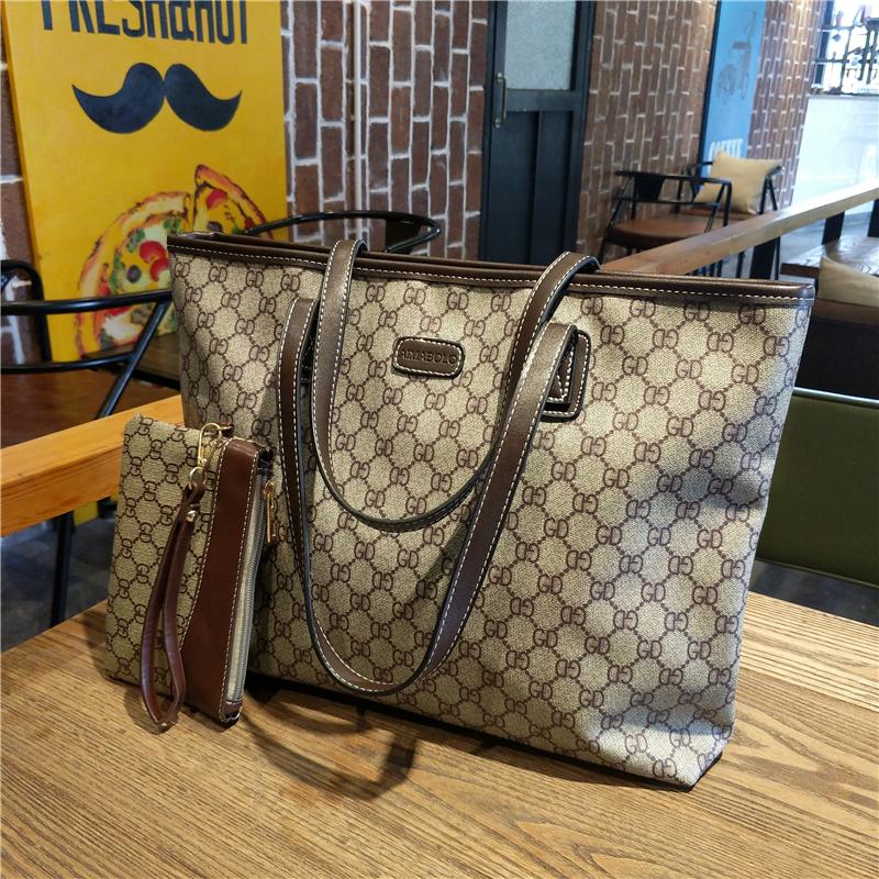 B: Big Book Bags Female 2019 New Style Womens Bag Korean Style Fashion Versatile Glorious Handbag Large Capacity Fashion One-Shoulder Tote Bag
