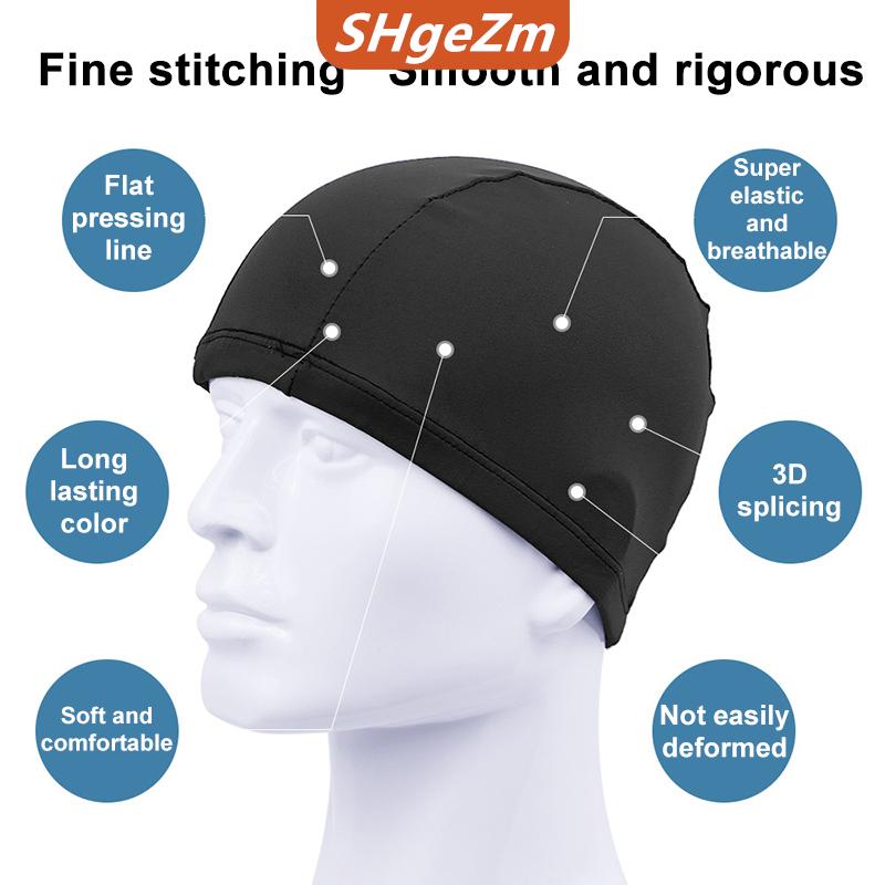 [COD] SHgeZm 1 cái siêu mỏng miễn phí Kích thước unisex Polyester Vải mũ bơi bảo vệ tai dài tóc thể thao dưới nước mũ bơi