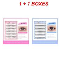 Trotinic【Some Style Buy 1 Take 1 Tweezers】Limited Time Flash Sale Special Offer 100-120 Cluster False Eyelashes Glue-free Self-Adhesive Single Cluster Segmented 10-12mm Curl Extensions Thicken Eyelashes Tweezer Reusable DIY Eyelashes Extension Tool