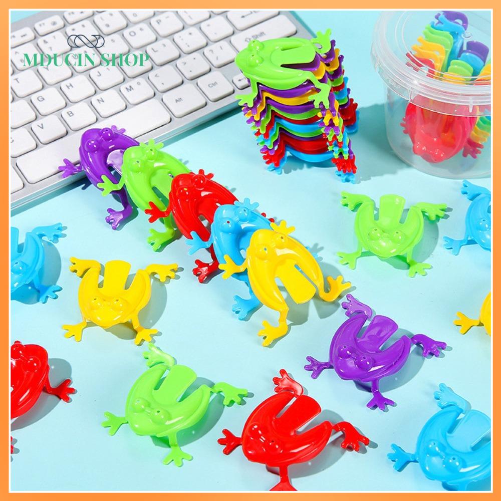 MDUCIN SHOP Màu trơn/trong suốt Ếch nhảy Màu sắc ngẫu nhiên Nảy Đồ chơi vui nhộn Hài Hước Nhựa Đồ chơi ếch