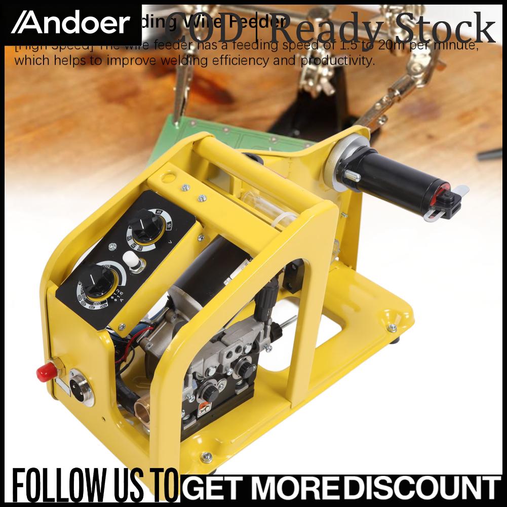 Andoer Dual Drive ลวดเชื่อม Feeder ลวด Feeder ใช้งานง่าย 350A DC24V 100N Traction Force สำหรับ CO2 MAG เครื่องเชื่อม ราคา 11,824 บาท*ส่งฟรี