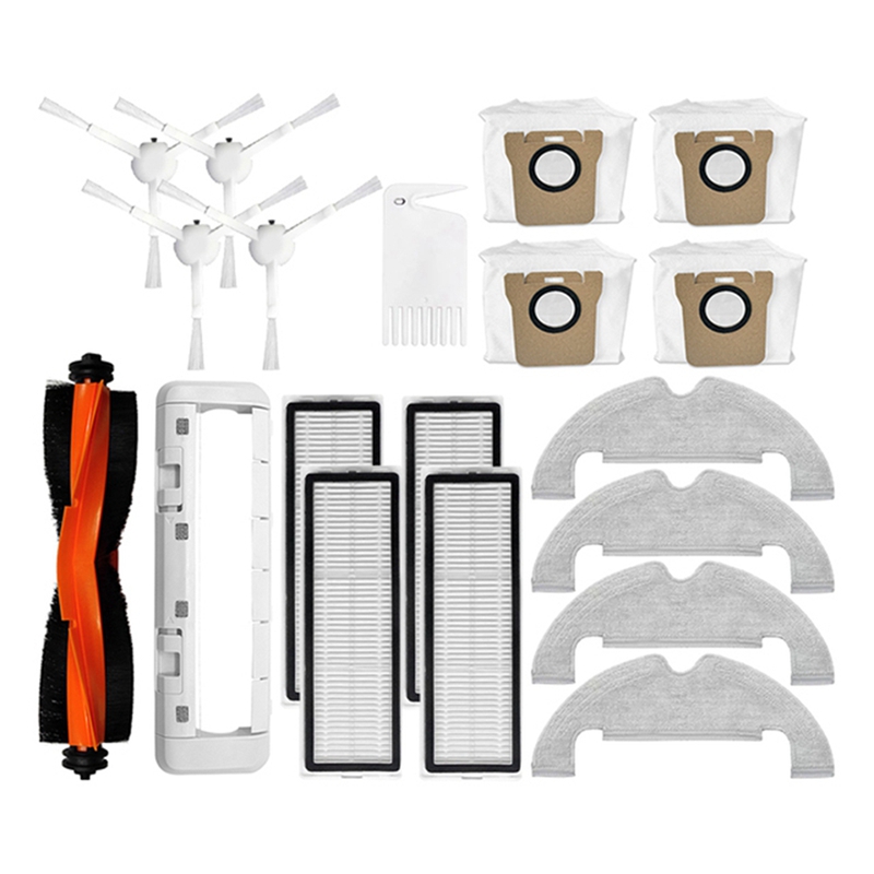 1Set Replacement Parts Accessories Fit for Robot Vacuum X10 Robot Vacuum Cleaner Parts Replacement Main Side Brush Hepa Filter Mop Cloth Dust Bag