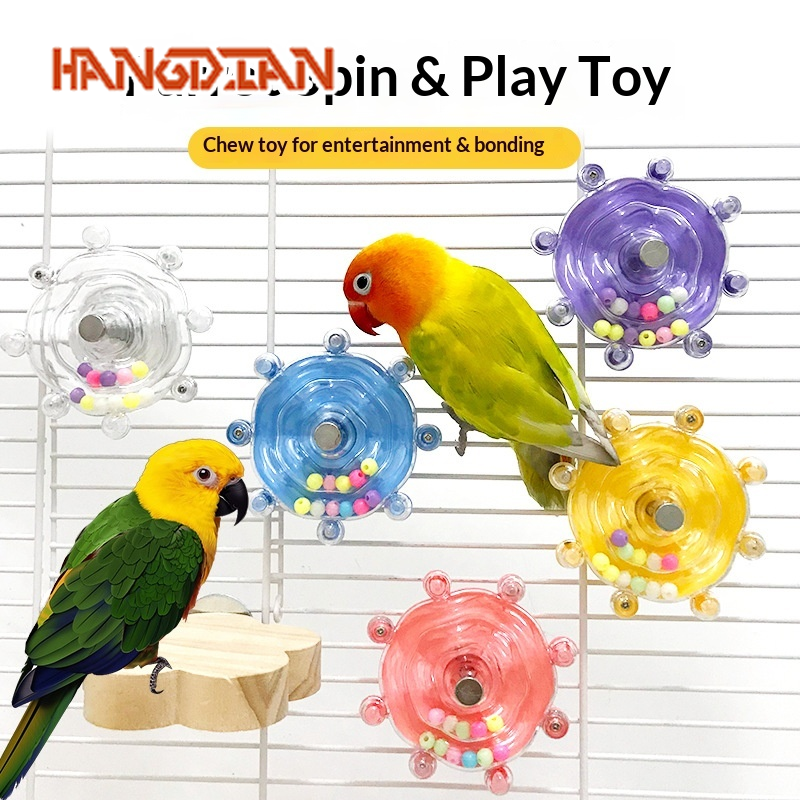 HANGDIAN Parrot Spin Toy for Birds - Fun, Interactive & Teeth Grinding Play ราคา 50 บาท*ส่งฟรี
