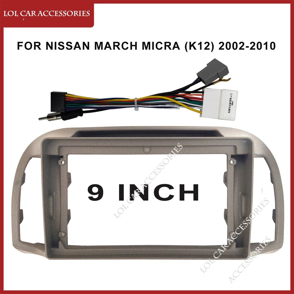 【Unbeatable Prices】 9 Inch For Nissan March Micra K12 2002-2010 Car Mp5 Player Stereo Casing Frame 2din Unit Fascia Dash Cover