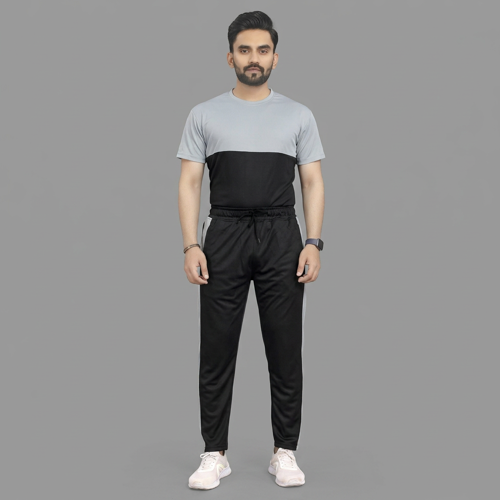 Colorblock Men Track Suit T-shirt & Trouser For Men