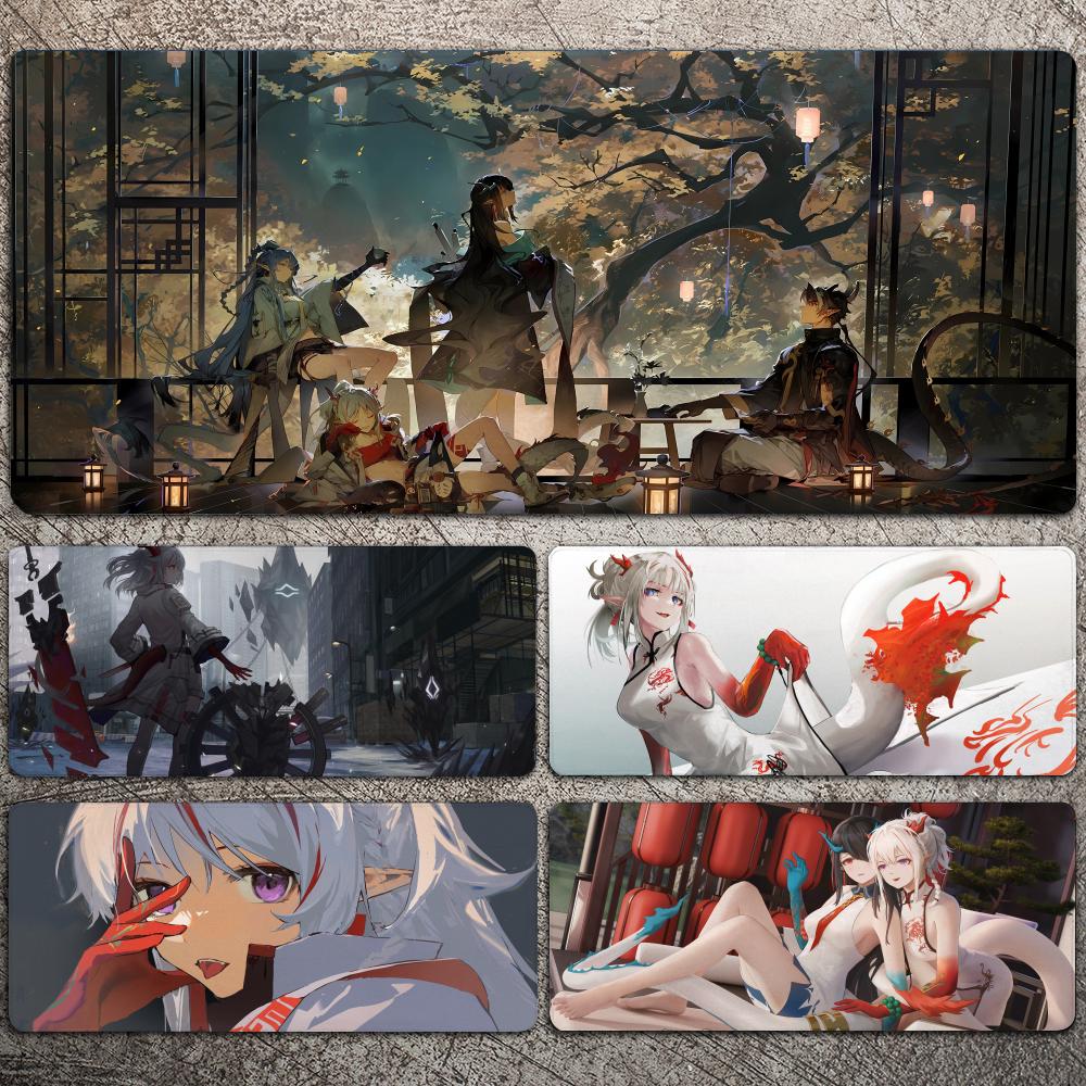 Anime Girl Nian Arknights Mousepad Large Gaming Mouse Pad LockEdge Thickened Computer Keyboard Table Desk Mat