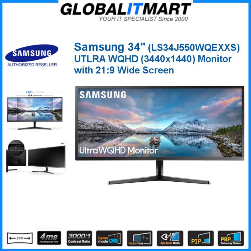 Samsung 34 UTLRA WQHD (3440x1440) Monitor with 21:9 Wide Screen LS34J550WQEXXS S34J550 Singapore