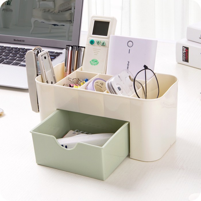 Rak Box Kotak Laci Storage Organizer Tempat Kosmetik Perhiasan Rak Stasionary Stationary Alat Tulis Pulpen Pensil Kantor Gadget Kacamata Aksessory Make Up Perlengkapan Mandi Multifungsi
